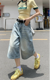 Retro Wide Leg Baggy Denim Jorts