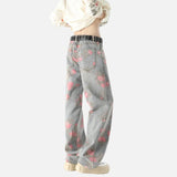 Y2K Versatile Floral Straight Leg Jeans