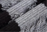 Classic Hairy Striped Round Neck Sweater