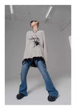 Gothic Vintage Oversize Spider Print Sweater