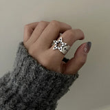 Y2K Star Adjustable Rings