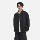 Streetwear Loose Solid Color Lapel Jacket
