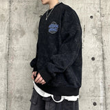 American Style Hip Hop Foam Print Sweatshirt