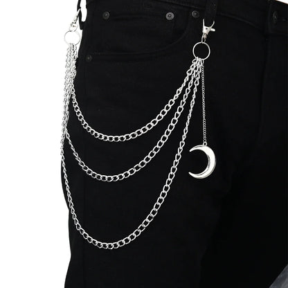 Punk Pentagram Gothic Jeans Chain