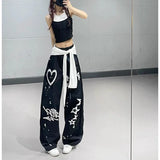 Graffiti-Style Wide-Leg Sweatpants