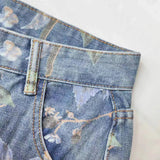 Cool Trendy Floral Printed Loose Fit Denim Jeans