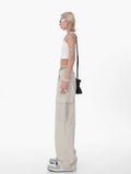 Straight High Waist Cargo Pants