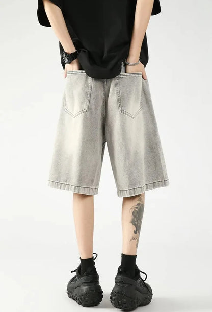 Streetwear Loose Straight Leg Denim Short