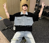 Lightweight Loose Casual High Street Denim T-Shirt
