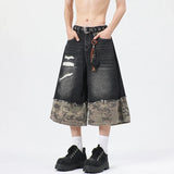 Trendy Camouflage Printed Loose Cropped Jorts