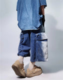 Retro Hip Hop Wide Leg Denim Jorts