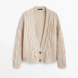 Women Ethereal Floral Knitted Casual Cardigan
