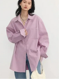 Light Academia Relaxed Fit Button-Up Shirt