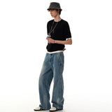 Streetwear Contrast Color Short Sleeve Casual T-Shirt