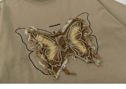 Y2K Butterfly Embroidery T-Shirt