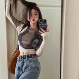 Chic Tie-Dyed Long Sleeve Graphic T-Shirt