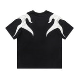 Flame Embroidered Patchwork T-Shirt