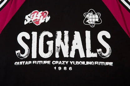 Contrast Color Signals Sports T-shirt