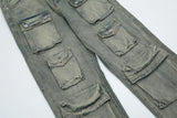 Multi-Pocket Denim Pants