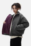 Cleanfit Deconstructed Stand Collar Bomber Jacket