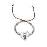 Adjustable Punk Silver Heart Bracelet