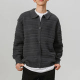 Fashionable Retro Loose Knitted Stripe Sweater