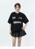 Oversized Sports O-neck T-shirt