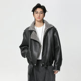 Effortless Warm Fleece Lined Leather Jacket
