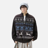 Cozy Nordic Fair Isle Knit Cardigan
