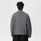 Cozy Contrast Color Wool V-Neck Knit Cardigan