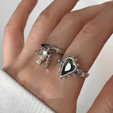 Model wearing the Radiant Elegance Rings 