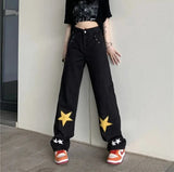 High Waist Vintage Star Hip Hop Jeans