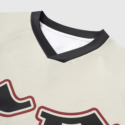 Retro Oversized Letter Printed Long T-Shirt