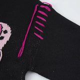 Women Sweet Vibrant Butterfly Graphic Knit Sweater