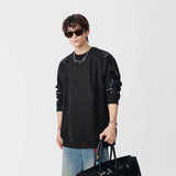 Bamboo Pattern Crew Neck Sweatshirt