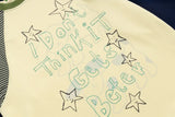 Fashionable Streetwear Graffiti Star Print Long Sleeve T-Shirt
