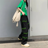 Elastic High Waist Flocked Embroidered Jeans