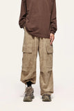 Retro Washed Suede Cargo Pants