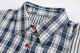 Effortless Retro Patchwork Plaid Long Sleeve Shirt