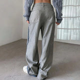 Colorblock Designer Loose High Waist Jeans