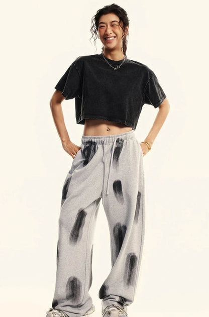Women's Washed Stitching Crop Top