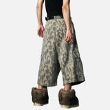 High Quality Leopard Print Cropped Jorts