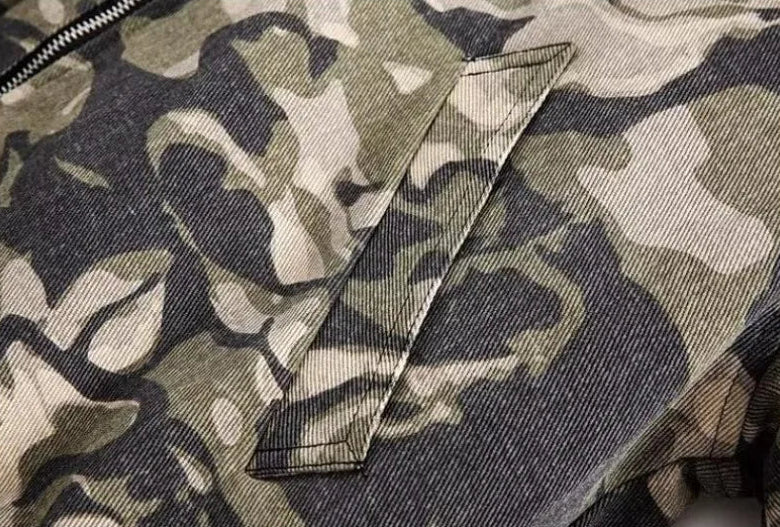 Warm Camouflage Faux Fur Hooded Parka Jacket