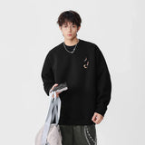 Y2K Abstract Pattern Crew Neck Sweatshirt