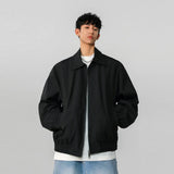 Classic Solid Color Casual Zip-Up Jacket