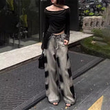 Vintage Washed Tie-Dye High Waist Streetwear Jeans