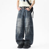 Cool Weather Fit Washed Loose Wide Leg Jeans