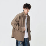 Y2K Vertical Striped Casual Long Sleeve Shirt