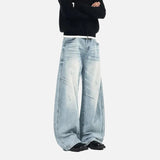Premium Washed Distressed Loose Fit Jeans