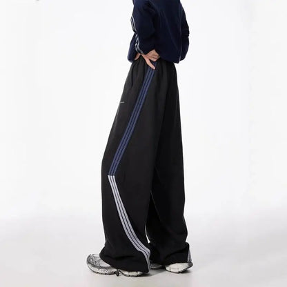 Drawstring Striped Winter High Street Pants